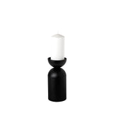 Alex Small Black Metal Cylindrical Table Candle Holder by Mercana at Eve Furniture