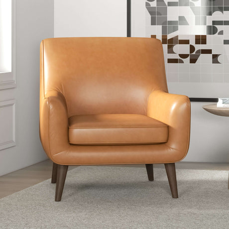 Alex Tan Leather Lounge Chair