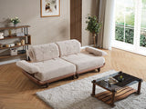 Alexa 4-pieces (Sofa & Module Sofa & 2 Chair) Livingroom Set Cream by Furnia at Eve Furniture