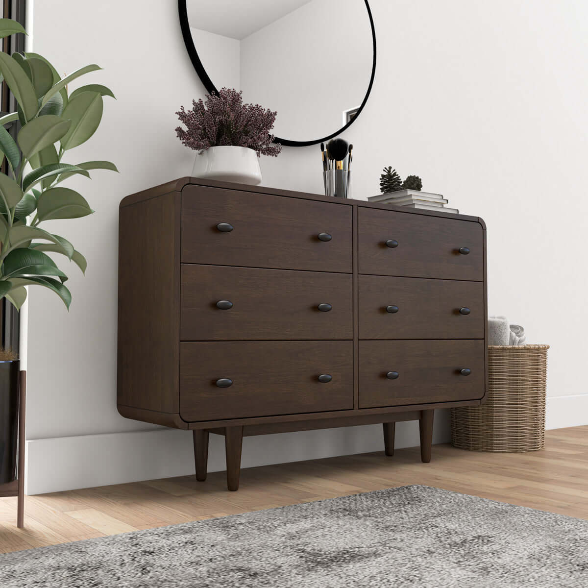 Alexa Mid Century Modern Dresser 5-Drawers