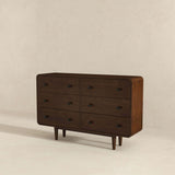 Alexa Mid Century Modern Dresser 6 Drawers by Ashcroft Furniture at Eve Furniture