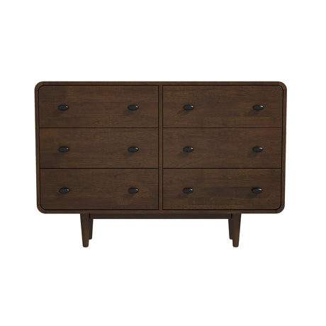 Alexa Mid Century Modern Dresser 6 Drawers by Ashcroft Furniture at Eve Furniture