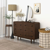 Alexa Mid Century Modern Dresser 6 Drawers by Ashcroft Imports at Eve Furniture
