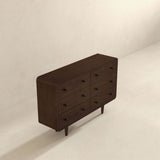 Alexa Mid Century Modern Dresser 6 Drawers by Ashcroft Imports at Eve Furniture