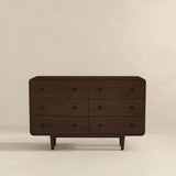 Alexa Mid Century Modern Dresser 6 Drawers by Ashcroft Imports at Eve Furniture