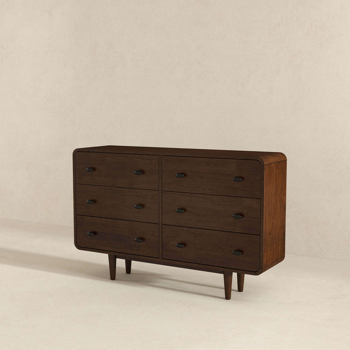 Alexa Mid Century Modern Dresser 6 Drawers by Ashcroft Imports at Eve Furniture