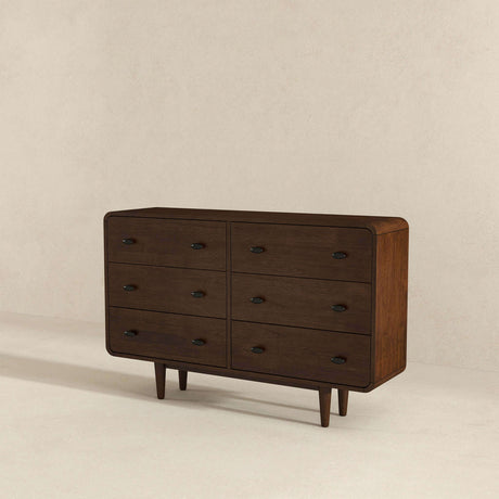 Alexa Mid Century Modern Dresser 6 Drawers by Ashcroft Imports at Eve Furniture