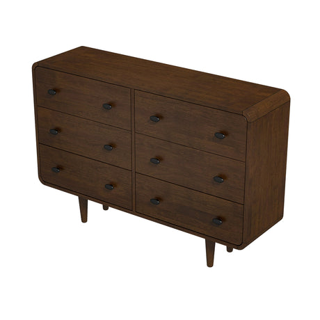 Alexa Mid Century Modern Dresser 6 Drawers by Ashcroft Imports at Eve Furniture