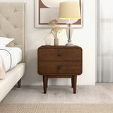 Alexa Mid Century Modern Style Night Stand 2-Drawer by Ashcroft Furniture at Eve Furniture