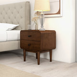 Alexa Mid Century Modern Style Night Stand 2-Drawer by Ashcroft Furniture at Eve Furniture