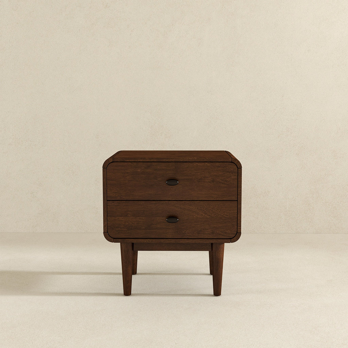 Alexa Mid Century Modern Style Night Stand 2-Drawer by Ashcroft Furniture at Eve Furniture