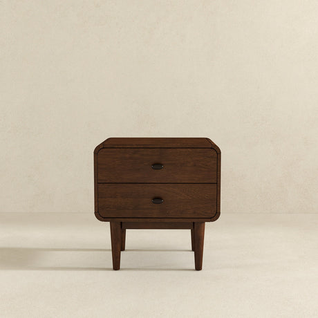 Alexa Mid Century Modern Style Night Stand 2-Drawer by Ashcroft Furniture at Eve Furniture
