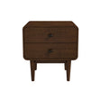 Alexa Mid Century Modern Style Night Stand 2-Drawer by Ashcroft Furniture at Eve Furniture