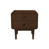 Alexa Mid Century Modern Style Night Stand 2-Drawer by Ashcroft Furniture at Eve Furniture