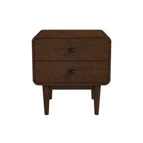 Alexa Mid Century Modern Style Night Stand 2-Drawer by Ashcroft Furniture at Eve Furniture
