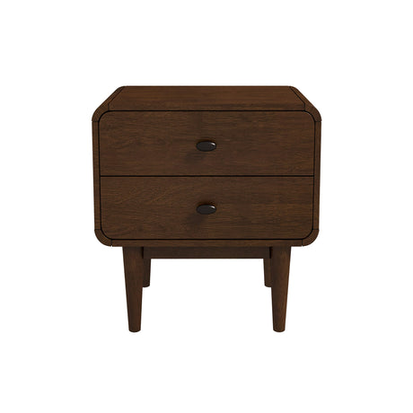 Alexa Mid Century Modern Style Night Stand 2-Drawer by Ashcroft Furniture at Eve Furniture