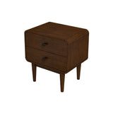 Alexa Mid Century Modern Style Night Stand 2-Drawer by Ashcroft Imports at Eve Furniture
