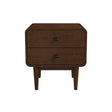 Alexa Mid Century Modern Style Night Stand 2-Drawer by Ashcroft Imports at Eve Furniture