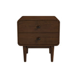 Alexa Mid Century Modern Style Night Stand 2-Drawer by Ashcroft Imports at Eve Furniture