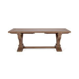 Alexander 86"-110" Extendable Dining Table - Distressed Brown by Classic Home at Eve Furniture