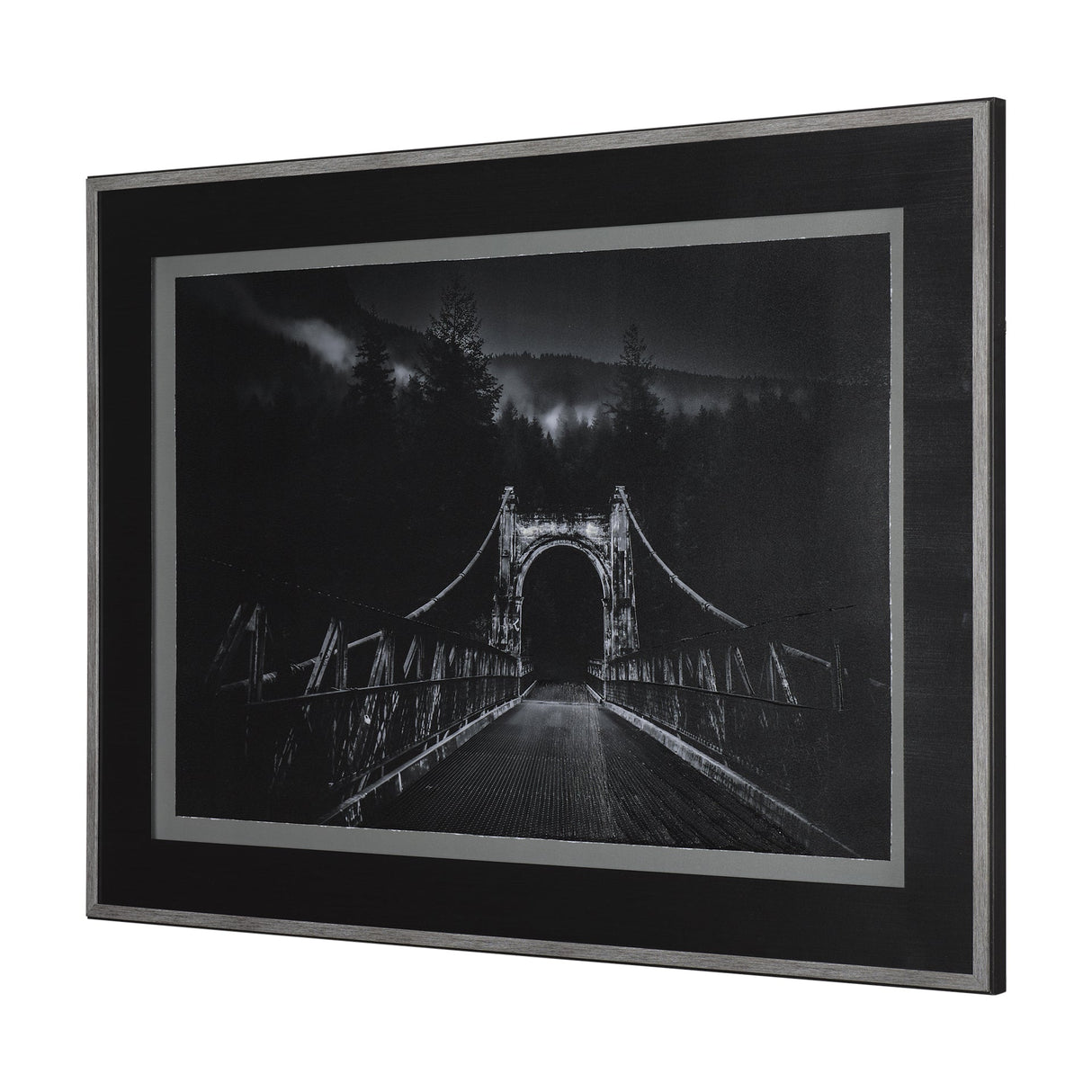 Alexandra Bridge by Chad Mackay a Hand Embellished Textured Framed Photo Art Print Matted under Glas by Mercana at Eve Furniture