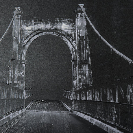 Alexandra Bridge by Chad Mackay a Hand Embellished Textured Framed Photo Art Print Matted under Glas by Mercana at Eve Furniture