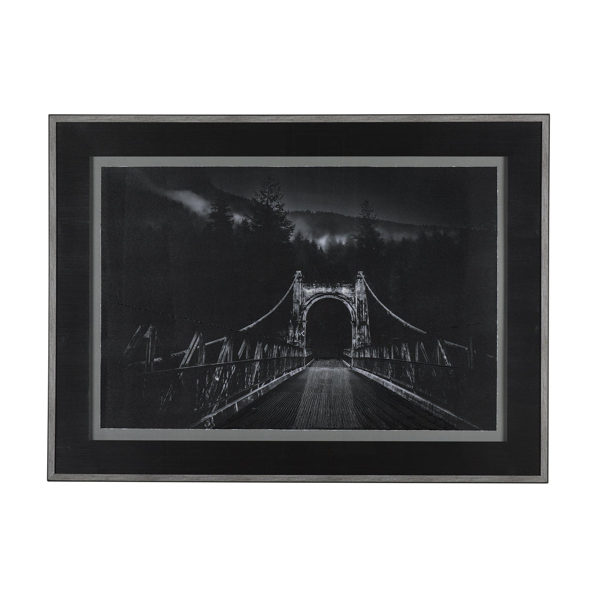 Alexandra Bridge by Chad Mackay a Hand Embellished Textured Framed Photo Art Print Matted under Glas by Mercana at Eve Furniture