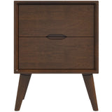 Alexandra Brown Night Stand with 2 Drawers