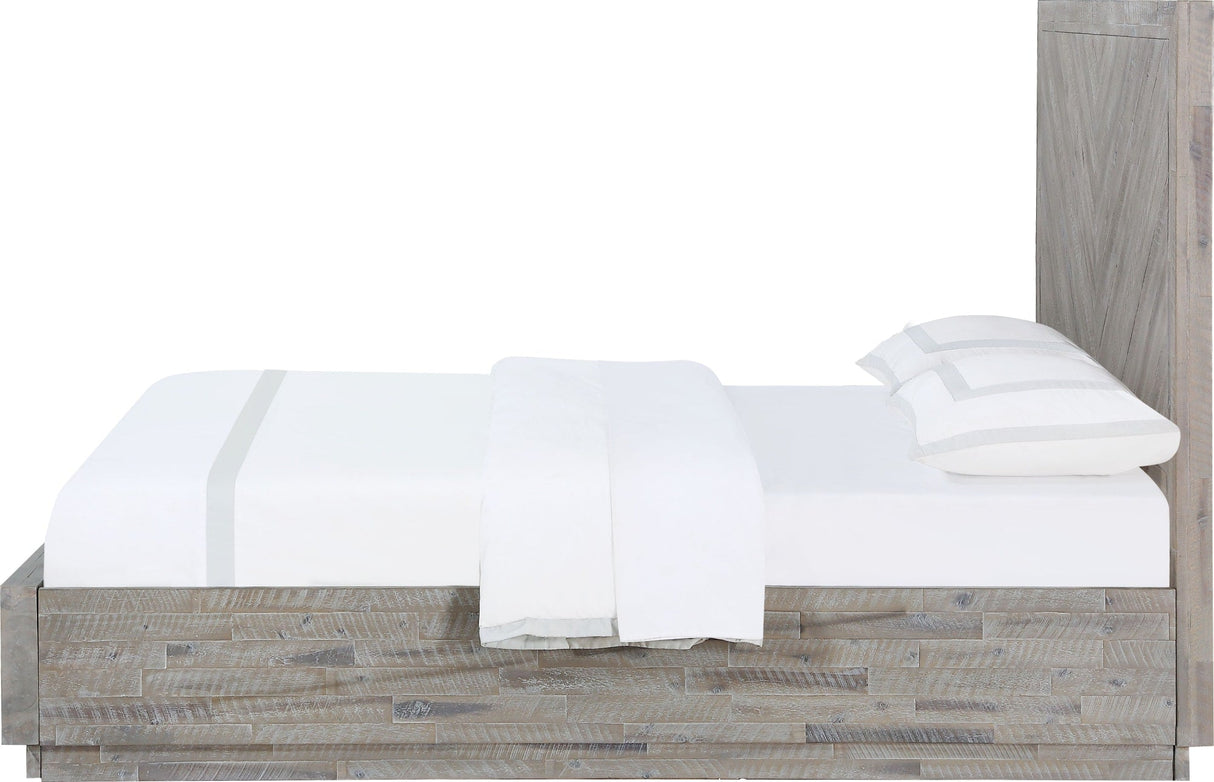 Alexandra Rustic Latte California King Solid Wood Storage Bed by Modus Furniture at Eve Furniture