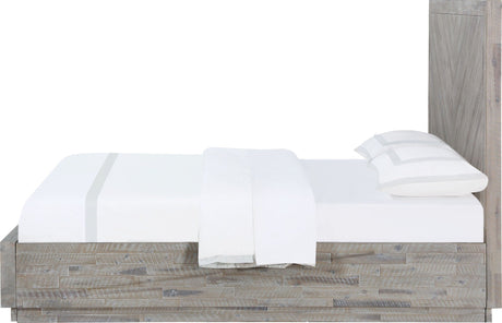 Alexandra Rustic Latte California King Solid Wood Storage Bed by Modus Furniture at Eve Furniture