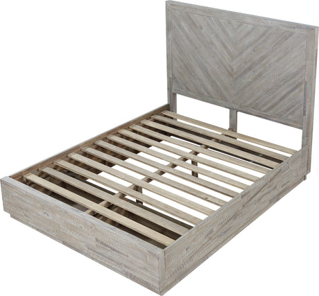 Alexandra Rustic Latte California King Solid Wood Storage Bed by Modus Furniture at Eve Furniture