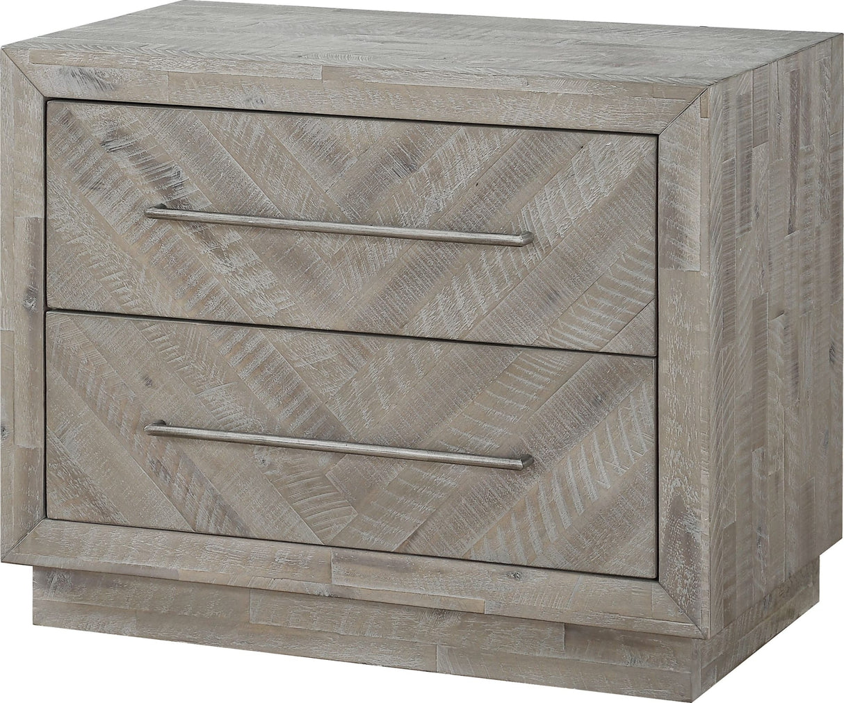Alexandra Rustic Latte Solid Wood Two Drawer Nightstand by Modus Furniture at Eve Furniture