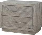 Alexandra Rustic Latte Solid Wood Two Drawer Nightstand by Modus Furniture at Eve Furniture