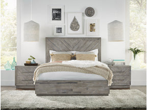 Alexandra Solid Wood California King Platform Bed in Rustic Latte by Modus Furniture at Eve Furniture