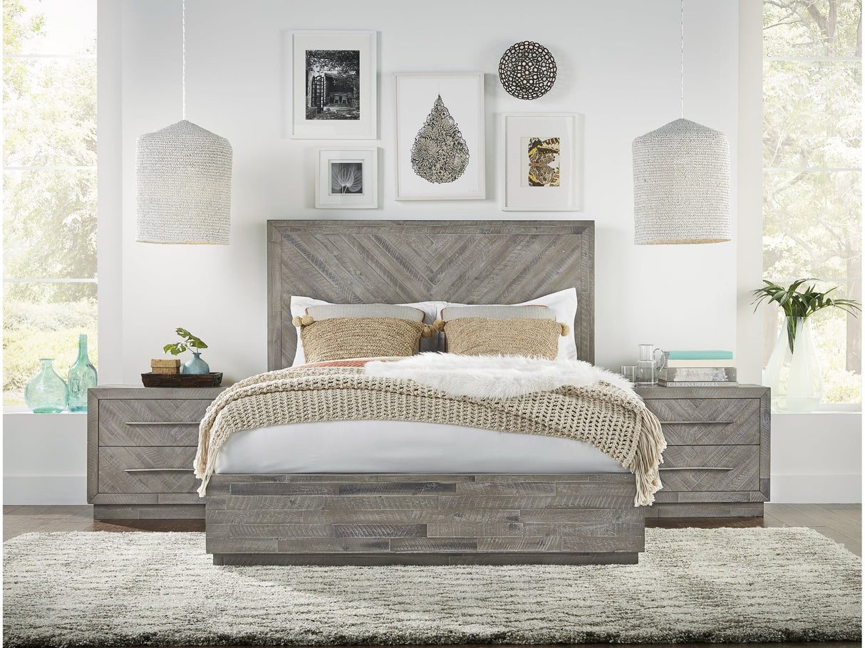 Alexandra Solid Wood Full Platform Bed in Rustic Latte by Modus Furniture at Eve Furniture