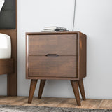Alexandra Walnut Nightstand - 2 Drawers by Ashcroft Furniture at Eve Furniture