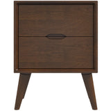 Alexandra Walnut Nightstand - 2 Drawers by Ashcroft Furniture at Eve Furniture