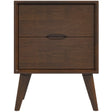 Alexandra Walnut Nightstand - 2 Drawers by Ashcroft Furniture at Eve Furniture