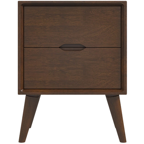 Alexandra Walnut Nightstand - 2 Drawers by Ashcroft Furniture at Eve Furniture
