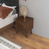 Alexandra Walnut Nightstand - 2 Drawers by Ashcroft Imports at Eve Furniture