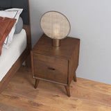 Alexandra Walnut Nightstand - 2 Drawers by Ashcroft Imports at Eve Furniture
