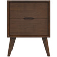 Alexandra Walnut Nightstand - 2 Drawers by Ashcroft Imports at Eve Furniture