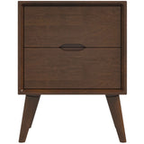 Alexandra Walnut Nightstand - 2 Drawers by Ashcroft Imports at Eve Furniture