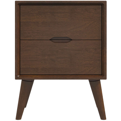 Alexandra Walnut Nightstand - 2 Drawers by Ashcroft Imports at Eve Furniture