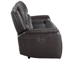 Alexandria Chocolate 3-Piece Top-Grain Leather Power Reclining Set by Steve Silver at Eve Furniture