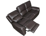 Alexandria Chocolate Power Leather Reclining Sofa by Steve Silver at Eve Furniture