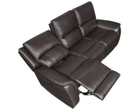Alexandria Chocolate Power Leather Reclining Sofa by Steve Silver at Eve Furniture