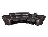 Alexandria Chocolate Top-Grain Leather 6-Piece Power Reclining Set by Steve Silver at Eve Furniture