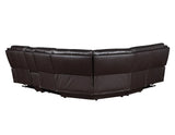 Alexandria Chocolate Top-Grain Leather 6-Piece Power Reclining Set by Steve Silver at Eve Furniture