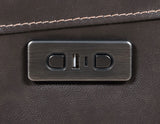 Alexandria Chocolate Top-Grain Leather Power Reclining Console Loveseat by Steve Silver at Eve Furniture